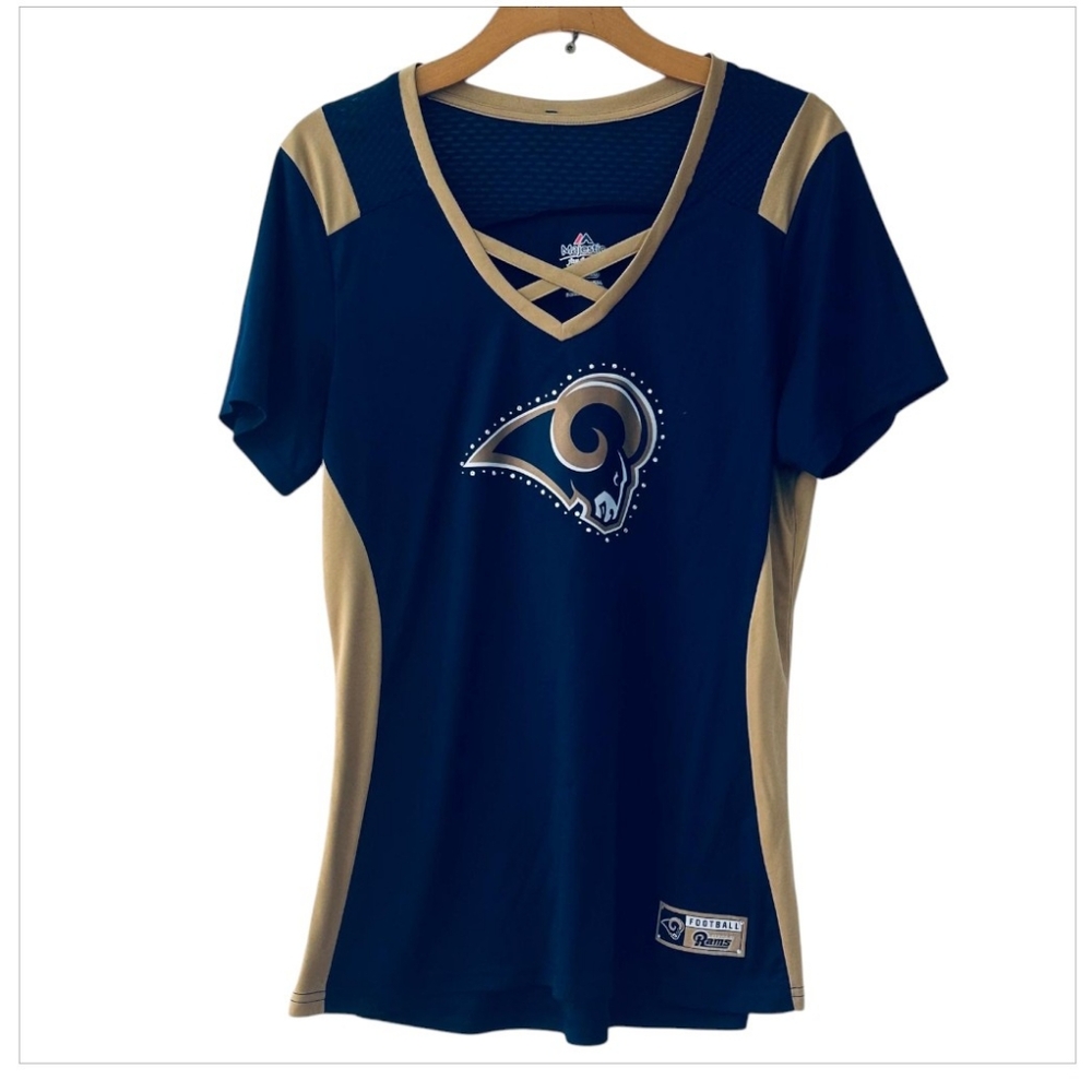 Majestic Women's Los Angeles Rams Draft Me Jersey XL Navy